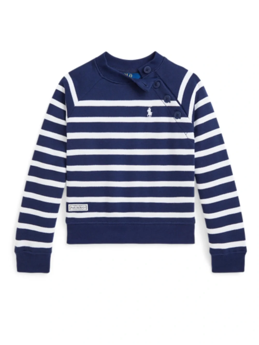 Ralph Lauren navy and white striped sweatshirt